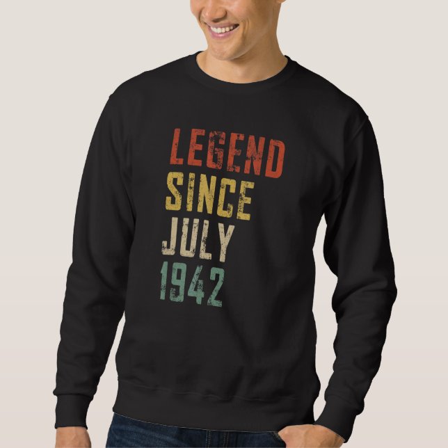 Sudadera Leyenda masculina de 80 años desde julio de 1942 8 (Anverso)