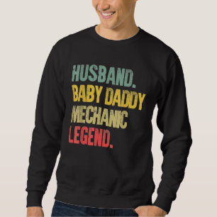 Sudadera Leyenda Mecánica del Marido Vintage del Bebé Papá
