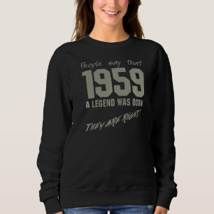 Sudadera Leyenda Nacida en 1959 Celebración Vintage