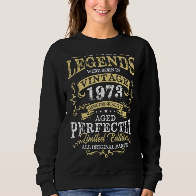 Sudadera Leyenda Nacida En 1973 50º Tee De Cumpleaños Duran (Anverso)