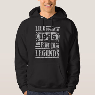 Sudadera Leyenda Nacida en 1996 Regalo de Cumpleaños Retro