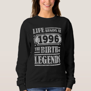 Sudadera Leyenda Nacida en 1996 Regalo de Cumpleaños Retro
