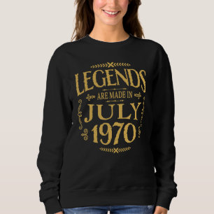 Sudadera Leyendas Hechas Julio 1970 Cumpleaños