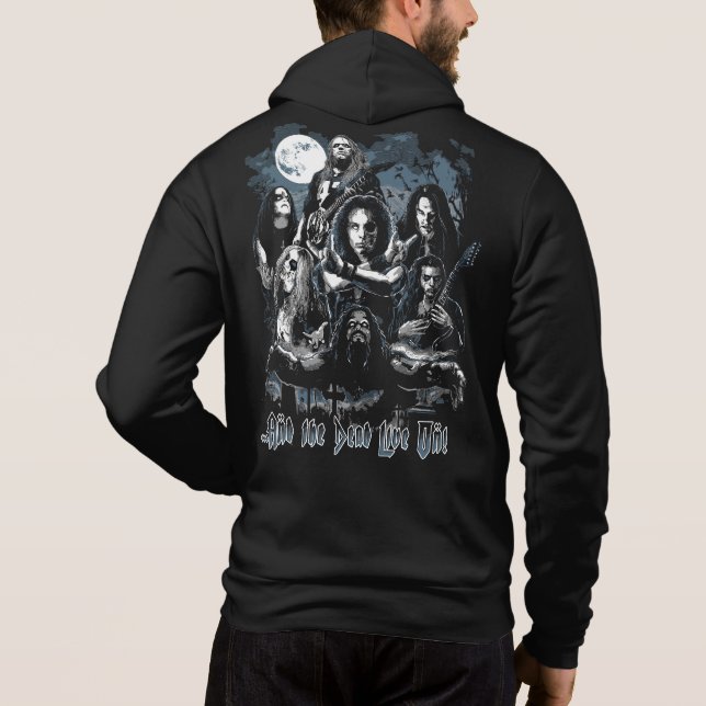 Sudadera Leyendas Metalizado caídas Tributo Unisex Hoodie ( (Reverso)