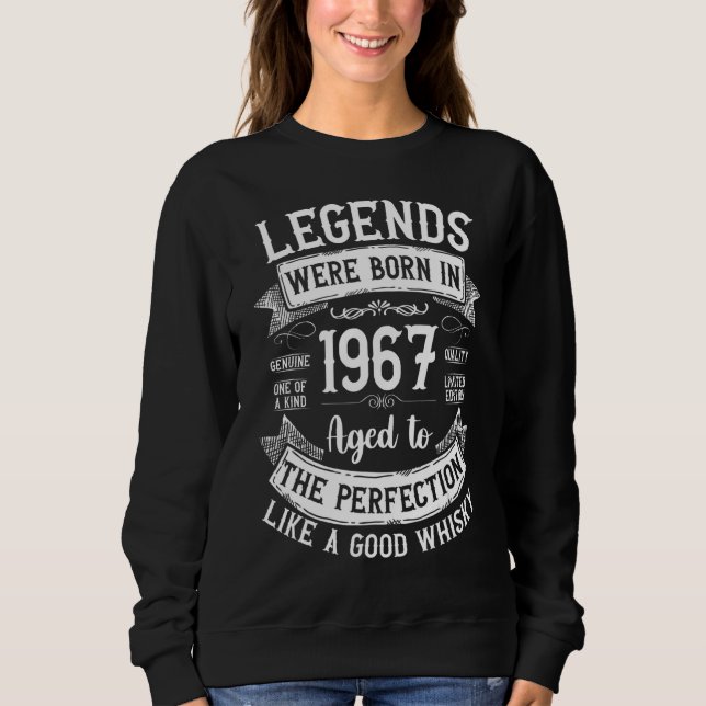 Sudadera Leyendas Nacidas En 1967 Como Una Buena Leyenda Wh (Anverso)