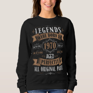 Sudadera Leyendas Nacidas En 1970 52º Cumpleaños 52 Años