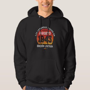 Sudadera Leyendas Nacidas En Agosto De 1943 79º Cumpleaños 