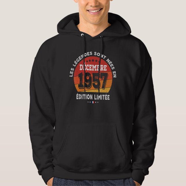 Sudadera Leyendas Nacidas En Diciembre De 1957 65º Cumpleañ (Anverso)
