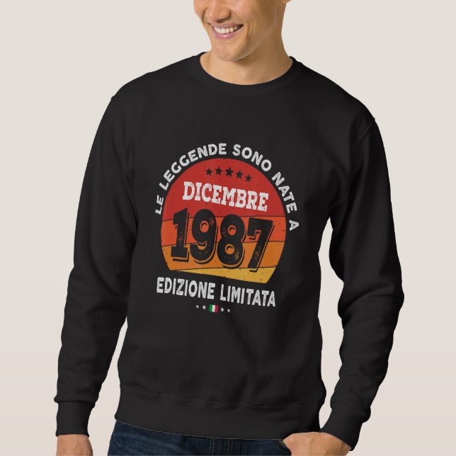 Sudadera Leyendas Nacidas En Diciembre De 1987 35º Cumpleañ (Anverso)