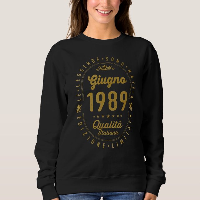 Sudadera Leyendas Nacidas En Junio De 1989 33º Cumpleaños 3 (Anverso)