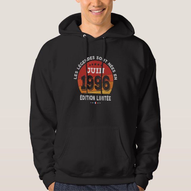Sudadera Leyendas Nacidas En Junio De 1996 26º Cumpleaños 2 (Anverso)