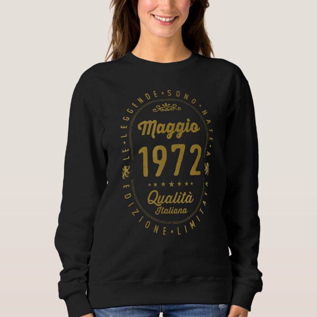 Sudadera Leyendas Nacidas En Mayo De 1972 50º Cumpleaños 50 (Anverso)