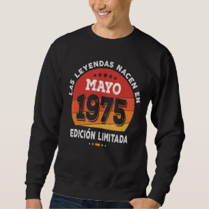 Sudadera Leyendas Nacidas En Mayo De 1975 47º Cumpleaños 47