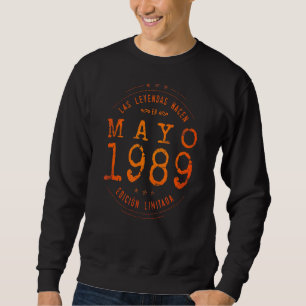Sudadera Leyendas Nacidas En Mayo De 1989 33º Cumpleaños 33