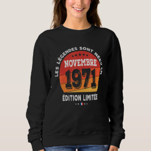 Sudadera Leyendas Nacidas En Noviembre De 1971 51º Cumpleañ