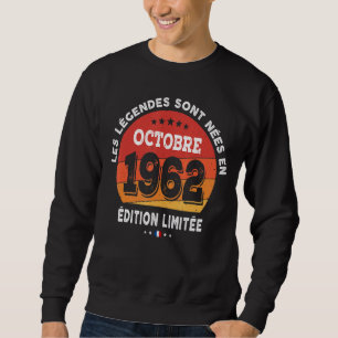 Sudadera Leyendas Nacidas En Octubre De 1962 60º Cumpleaños