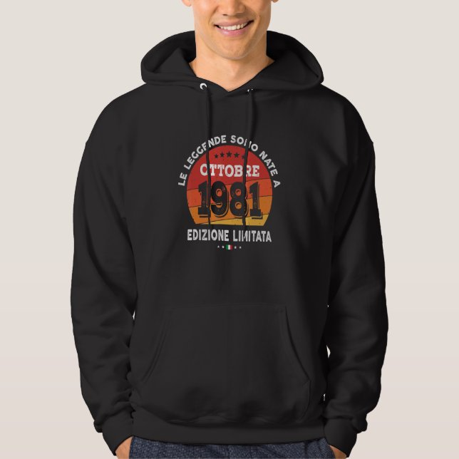 Sudadera Leyendas Nacidas En Octubre De 1981 41º Cumpleaños (Anverso)