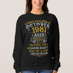 Sudadera Leyendas Nacidas En Octubre De 1981 41 Años De Eda