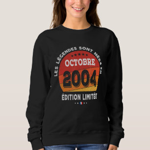 Sudadera Leyendas Nacidas En Octubre De 2004 18º Cumpleaños