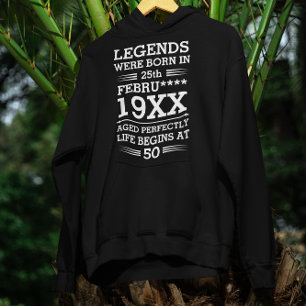 Sudadera Leyendas personalizados nacieron en la edad de mes