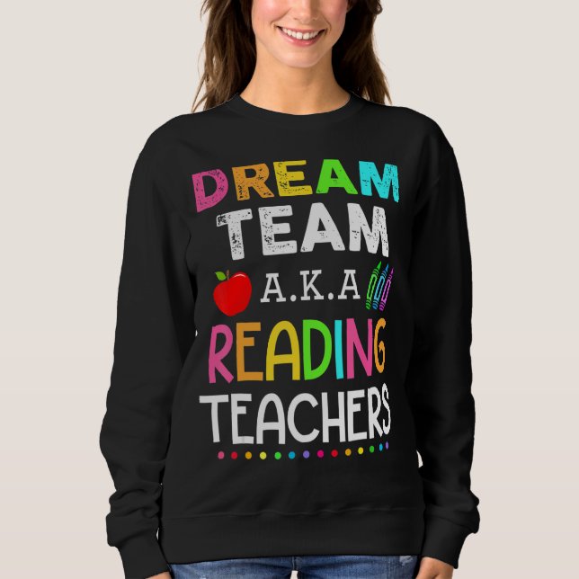 Sudadera Leyendo a profesores sueñan con un equipo de lectu (Anverso)