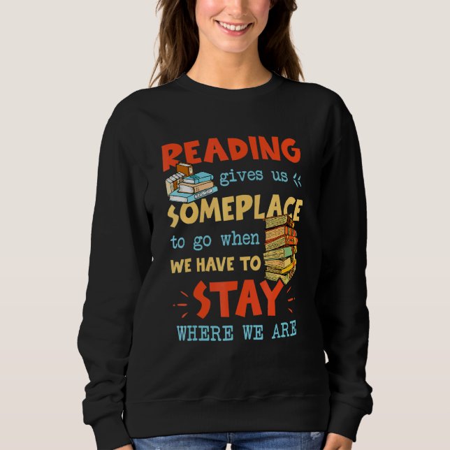 Sudadera Leyendo el mes de la biblioteca de libros de lectu (Anverso)