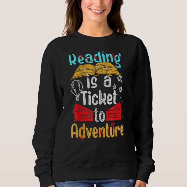 Sudadera Leyendo libro de profesores de la biblioteca de av (Anverso)