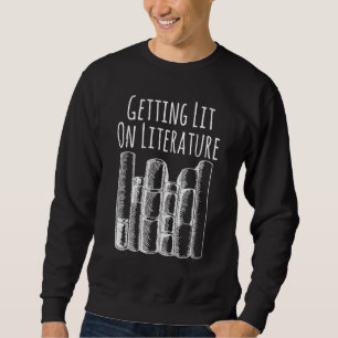 Sudadera Leyendo Nerd Quedándose Iluminado En La Literatura