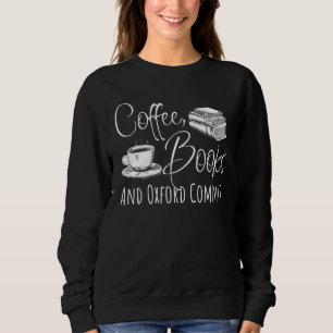 Sudadera Leyendo Tee Café Libros Y Comas de Oxford