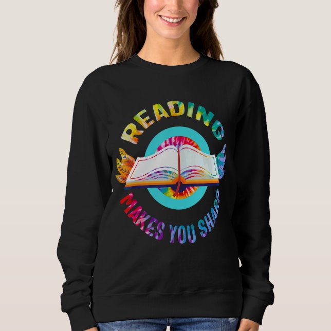 Sudadera Leyendo Tiedye Sharp Books Reader Bookworby B (Anverso)