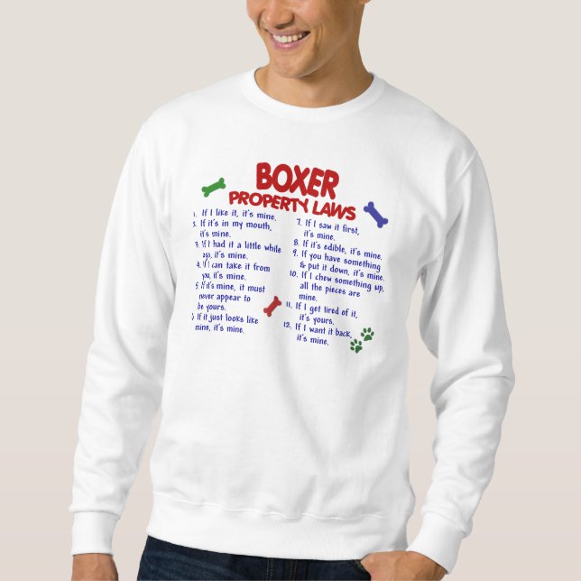 Sudadera Leyes 2 de la propiedad del boxeador (Anverso)