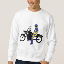 Sudadera Leyes azules y amarillas en carrera de motocicleta
