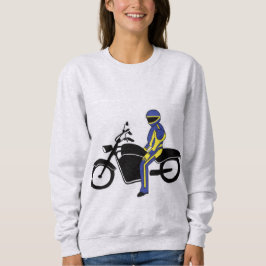 Sudadera Leyes azules y amarillas en carrera de motocicleta