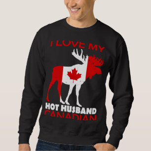 Sudadera LgBN I Love Husband Canadian Maple Leaf Animal Can