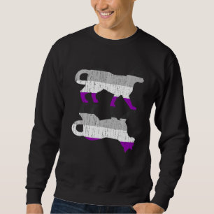 Sudadera Lgbt Ace Pride Asexualidad Bandera Mascota Gato An