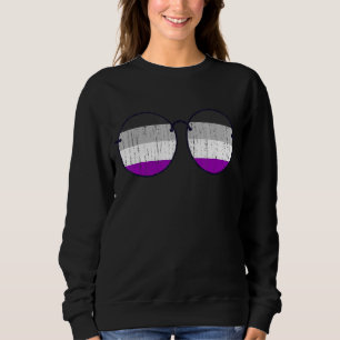 Sudadera Lgbt Ace Pride Mes Asexualidad Bandera Gafas De So