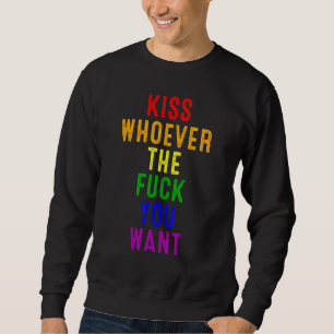 Sudadera Lgbt Apoya A Kiss A Quien Quiera El Premio Rainbow