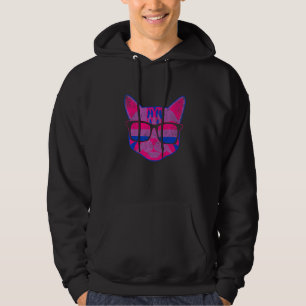 Sudadera Lgbt Bi Orgullo Bisexualidad Gato Animal Gay Bisex