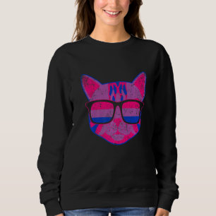 Sudadera Lgbt Bi Orgullo Bisexualidad Gato Animal Gay Bisex