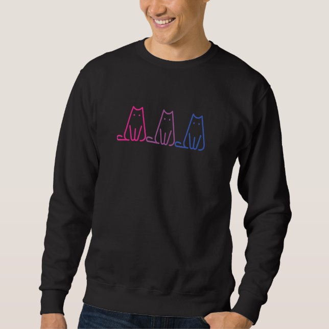Sudadera Lgbt Bisexual Bi Pride Cat Purride (Anverso)