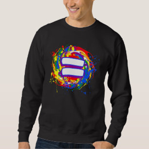 Sudadera Lgbt Equal Rótulo Paint Swirl Rainbow Art Gay Lesb