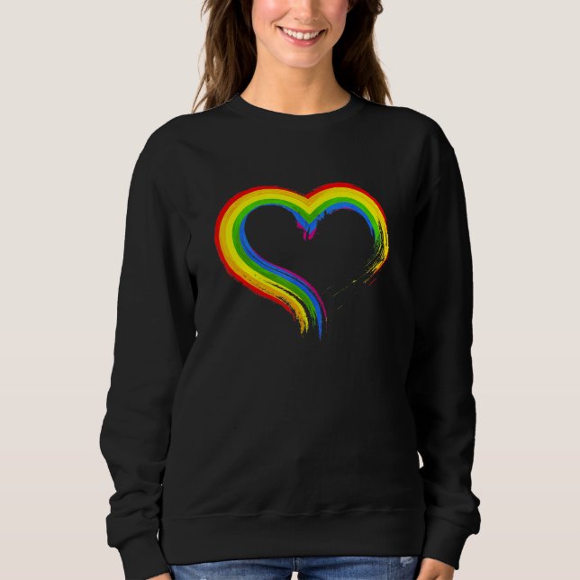 Sudadera Lgbt Gay Lesbian Csd Pride Heart (Anverso)