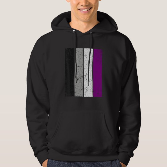 Sudadera LGBT Gay Lesbian Pride Support LGBTQ Flag Asexual (Anverso)