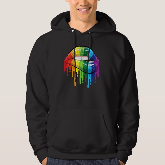 Sudadera Lgbt Gay Lesbiana Csd Orgullo Labios Boca (Anverso)