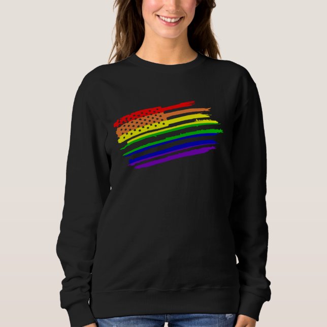 Sudadera LGBT Gay Pride Lesbian Transgender Gender Fluid Ra (Anverso)