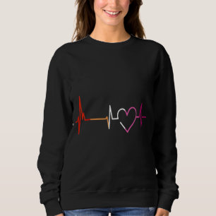 Sudadera Lgbt Heartbeat Ekg Lesbiana Gay 1