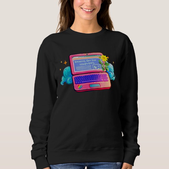 Sudadera Lgbt Lessbian Gay Bisexual Binarios Transgénero De (Anverso)