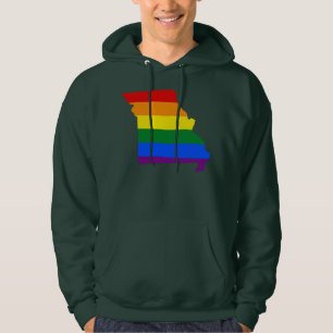 Sudadera LGBT Misuri, mapa de la bandera de los Estados Uni