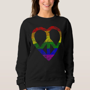 Sudadera Lgbt Orgullo Arcoiris Paz Lgbtq Apoyo Gay Lesbiana