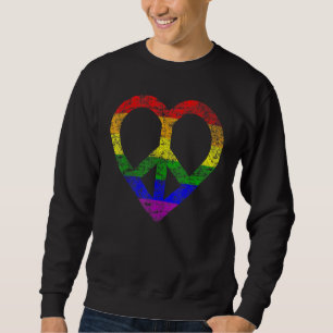 Sudadera Lgbt Orgullo Arcoiris Paz Lgbtq Apoyo Gay Lesbiana